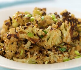 Roasted Cauliflower with Garlicky Soy-Ginger Sauce