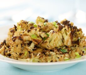 Roasted Cauliflower with Garlicky Soy-Ginger Sauce