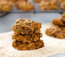 Oatmeal Zucchini Chocolate Chip and Walnut Cookies