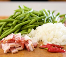 Bacon, Green Beans and Onions