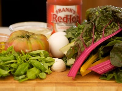 Swiss Chard and Heirloom Tomato Frittata