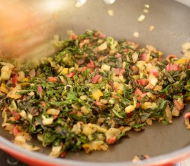 Swiss Chard and Heirloom Tomato Frittata