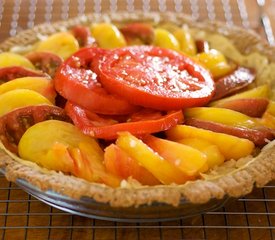 Cheesy Herbed Heirloom Tomato Pie