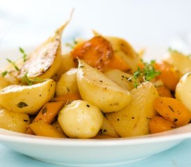 Lemony Glazed Turnips and Carrots