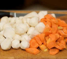 Lemony Glazed Turnips and Carrots