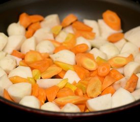 Lemony Glazed Turnips and Carrots