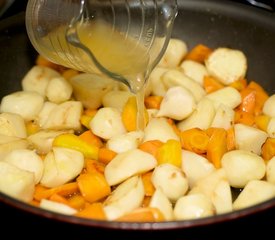 Lemony Glazed Turnips and Carrots