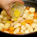 Add the freshly grated lemon zest.
