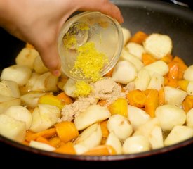 Lemony Glazed Turnips and Carrots