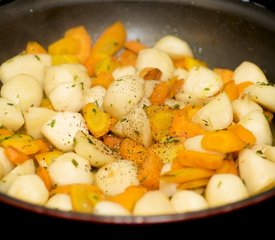 Lemony Glazed Turnips and Carrots