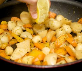 Lemony Glazed Turnips and Carrots