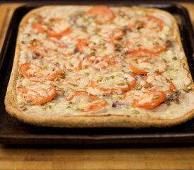 Caramelized Onion, White Bean and Cheddar Flatbread