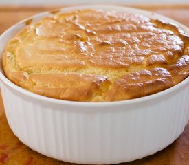 Beet Bottomed Goat Cheese Soufflé