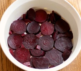 Beet Bottomed Goat Cheese Soufflé