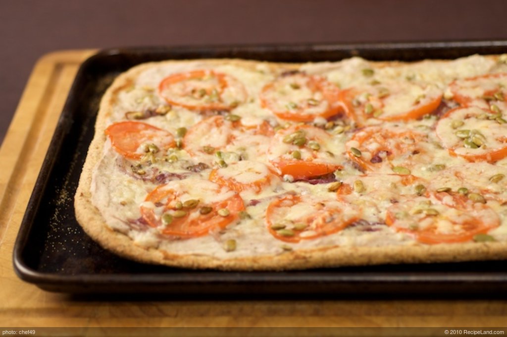 Caramelized Onion, White Bean and Cheddar Flatbread