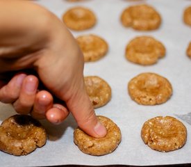 Almond Thumbprint Cookies (Low Fat, Low Calorie)