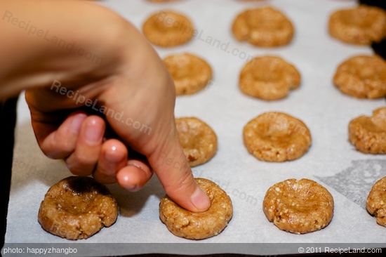 Make a thumbprint in the cookies