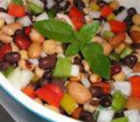 Favourite Three Bean Salad with Bacon