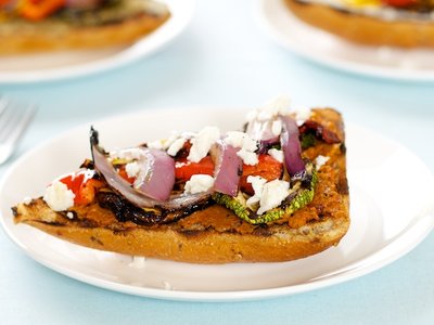 Grilled Vegetable Sandwich with Tomato and Olives Tapenade