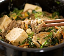 Asian Miso-Sesame Soba Stew with Tatsoi 