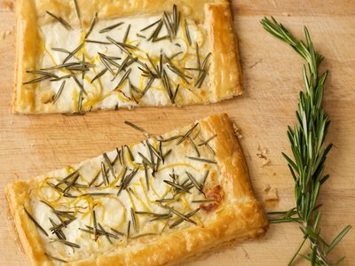 Goat Cheese, Rosemary and Lemon Tart