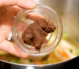 Asian Miso-Sesame Soba Stew with Tatsoi 