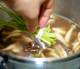 Asian Brown Rice and Mushroom Noodles with Cucumber