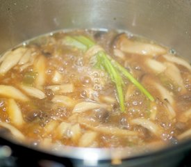 Asian Brown Rice and Mushroom Noodles with Cucumber