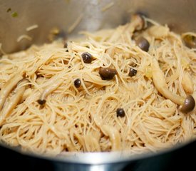 Asian Brown Rice and Mushroom Noodles with Cucumber