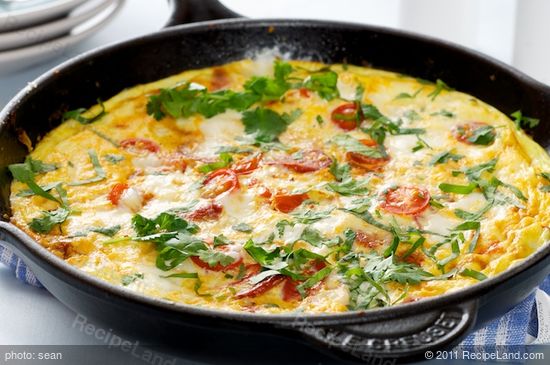 Chorizo, Cherry Tomato and Feta Frittata Recipe