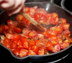 Chorizo, Cherry Tomato and Feta Frittata