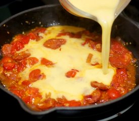 Chorizo, Cherry Tomato and Feta Frittata