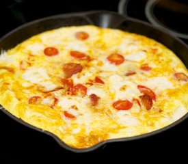 Chorizo, Cherry Tomato and Feta Frittata