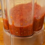 Remove from heat, discard bay leaf. Put tomato mixture into blender.
