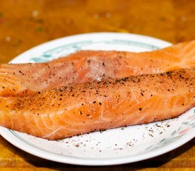 Salmon Poached with Tomatoes and Swiss Chard