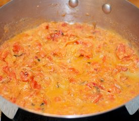 Salmon Poached with Tomatoes and Swiss Chard