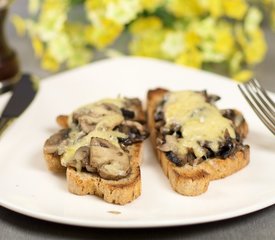 Cheesy Mushrooms on Crispy Toast