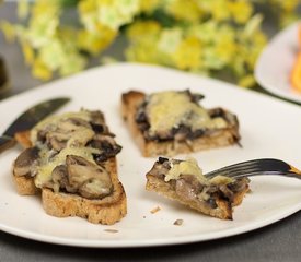 Cheesy Mushrooms on Crispy Toast