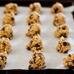 Place 2-inches apart on a cookie sheet lined with parchment paper.
