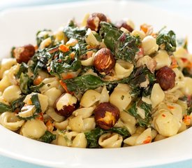 Swiss Chard, Red Pepper and Goat Cheese Pasta 