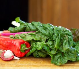 Swiss Chard, Red Pepper and Goat Cheese Pasta 