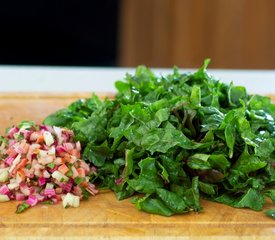 Swiss Chard, Red Pepper and Goat Cheese Pasta 