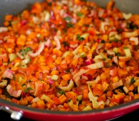 Swiss Chard, Red Pepper and Goat Cheese Pasta 