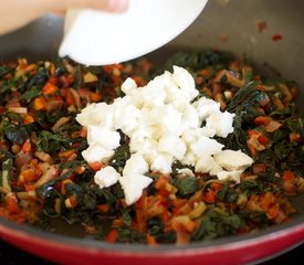 Swiss Chard, Red Pepper and Goat Cheese Pasta 