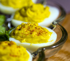 Bone Suckin' Mustard Deviled Eggs