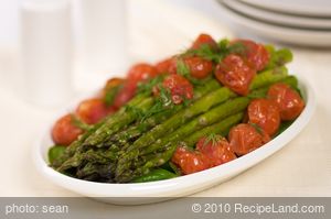 Asparagus and Roasted Tomatoes with Citrus