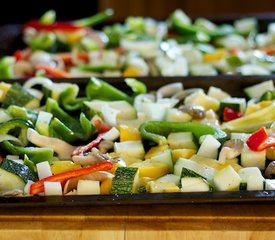 Cheesy Baked Whole Wheat Penne with Roasted Fresh Vegetables