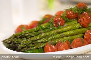Asparagus and Roasted Tomatoes with Citrus recipe