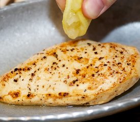 Baked Lemon Chicken with Mushroom Sauce 