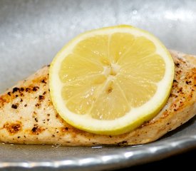 Baked Lemon Chicken with Mushroom Sauce 